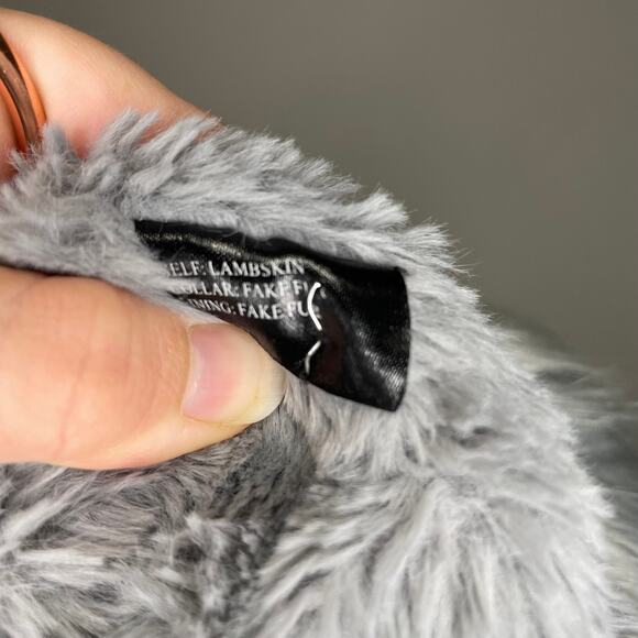 Samantha Sipos Seeing Stars Leather Faux Fur Lined Jacket Size Extra Small - Picture 12 of 13